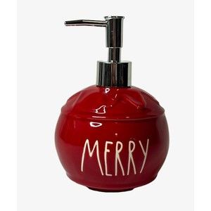 Ray Dunn MERRY Christmas Ornament Soap Lotion Dispenser
